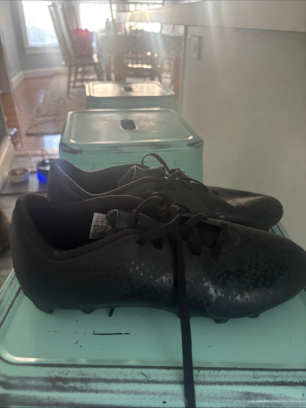 adidas Black Men's Athletic Soccer Cleats Low-Profile